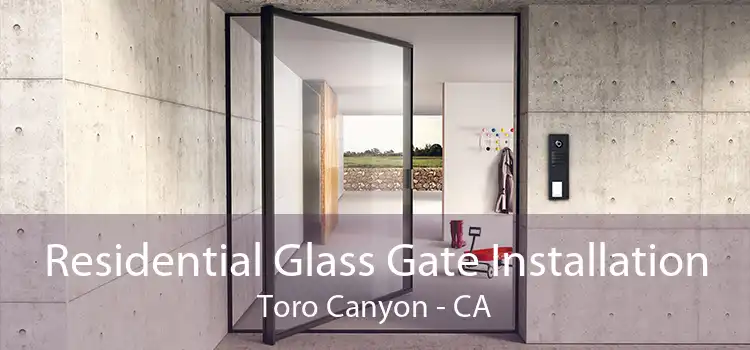 Residential Glass Gate Installation Toro Canyon - CA