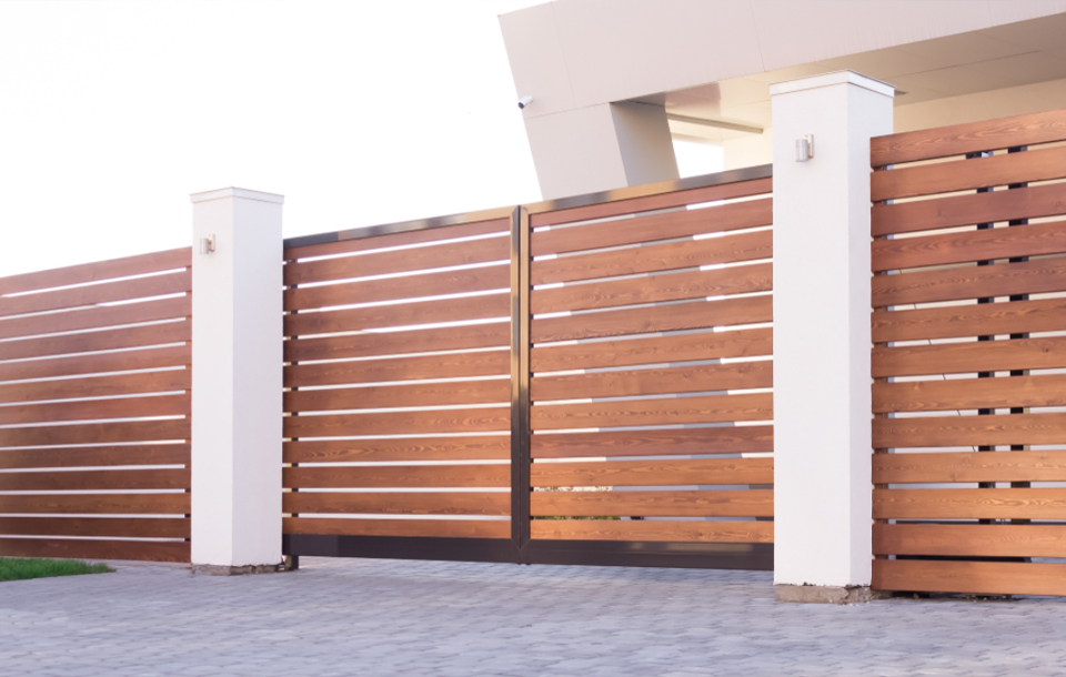 Residential Wood Gate Installation