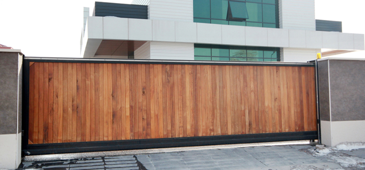 Residential Redwood Gate Installation